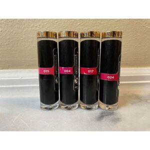 Revlon Super Lustrous Shine Lipsticks in Pink and Red Lot of 4